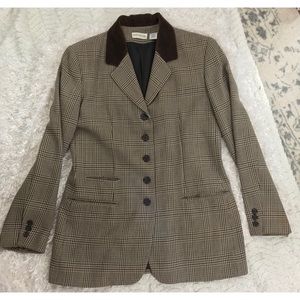 Ann Taylor Wool Plaid Blazer